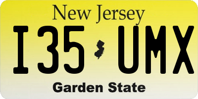 NJ license plate I35UMX