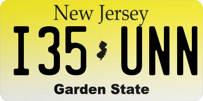 NJ license plate I35UNN