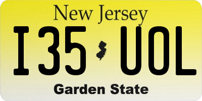 NJ license plate I35UOL