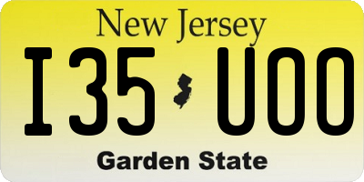 NJ license plate I35UOO