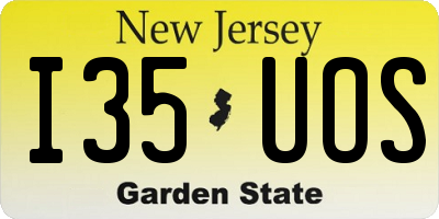 NJ license plate I35UOS