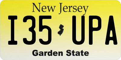 NJ license plate I35UPA