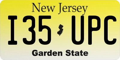 NJ license plate I35UPC