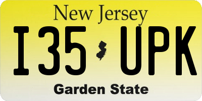 NJ license plate I35UPK