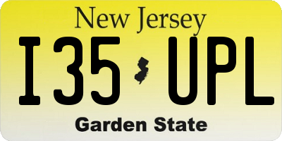 NJ license plate I35UPL