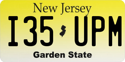 NJ license plate I35UPM