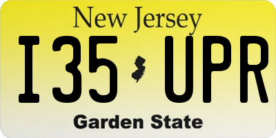 NJ license plate I35UPR