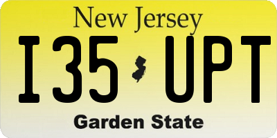NJ license plate I35UPT