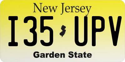 NJ license plate I35UPV