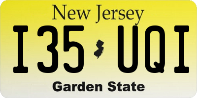 NJ license plate I35UQI