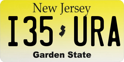 NJ license plate I35URA