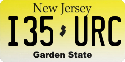 NJ license plate I35URC