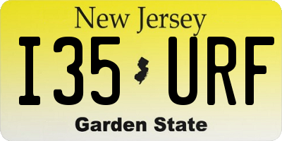 NJ license plate I35URF