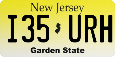NJ license plate I35URH