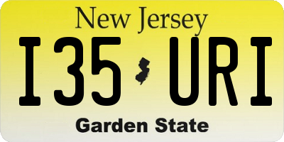 NJ license plate I35URI