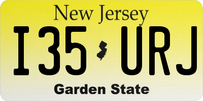 NJ license plate I35URJ