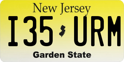 NJ license plate I35URM
