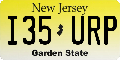 NJ license plate I35URP