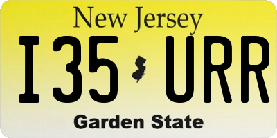 NJ license plate I35URR