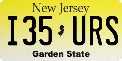 NJ license plate I35URS