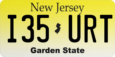 NJ license plate I35URT