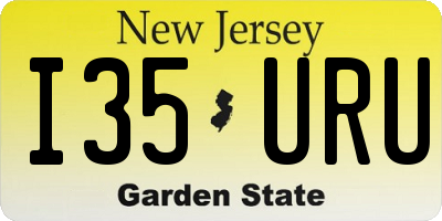 NJ license plate I35URU