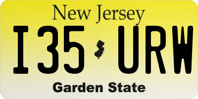 NJ license plate I35URW
