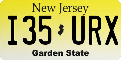 NJ license plate I35URX