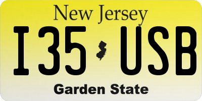 NJ license plate I35USB