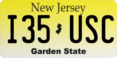 NJ license plate I35USC