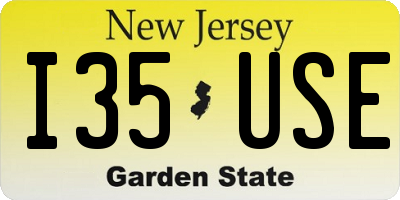 NJ license plate I35USE