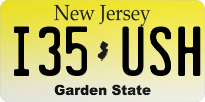 NJ license plate I35USH
