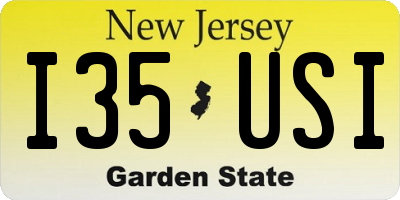 NJ license plate I35USI