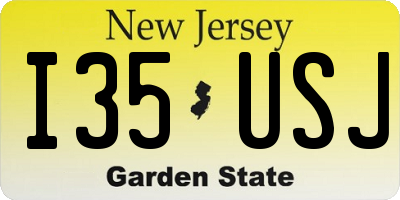 NJ license plate I35USJ