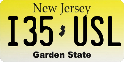 NJ license plate I35USL
