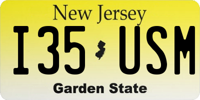NJ license plate I35USM