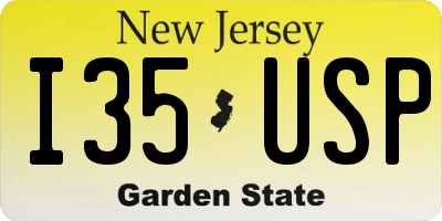 NJ license plate I35USP