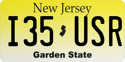 NJ license plate I35USR