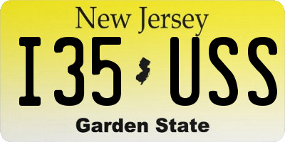 NJ license plate I35USS