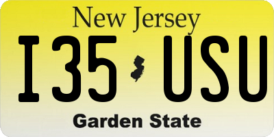 NJ license plate I35USU