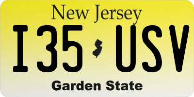 NJ license plate I35USV