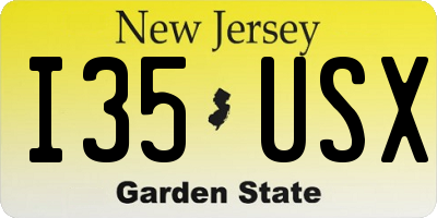 NJ license plate I35USX