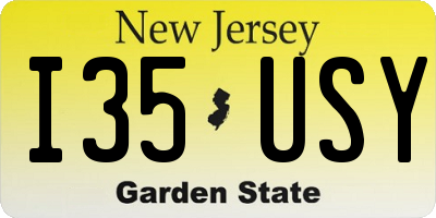 NJ license plate I35USY