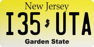 NJ license plate I35UTA