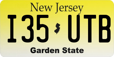 NJ license plate I35UTB