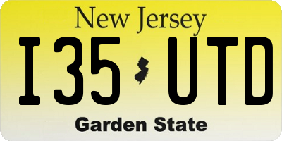 NJ license plate I35UTD