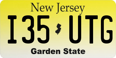 NJ license plate I35UTG