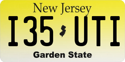 NJ license plate I35UTI