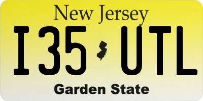 NJ license plate I35UTL