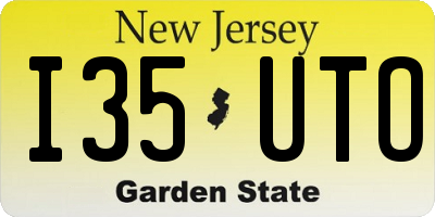 NJ license plate I35UTO